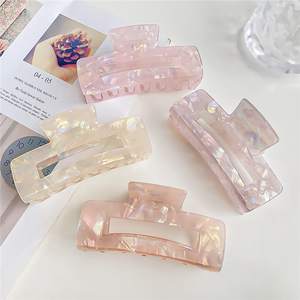 Pinza de Pelo Grande de 5.2cm de Alta Calidad, Venta al por Mayor, Ecológica, con Logotipo Personalizado, Diseño de Moda en Acetato con Efecto Carey, para Uso Diario, Tendencia - Product Image 2