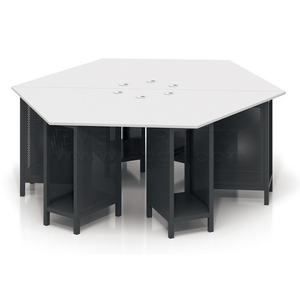 Hình lục giác bằng gỗ phòng thí nghiệm máy tính bàn kết hợp với CPU đứng - Product Image 1