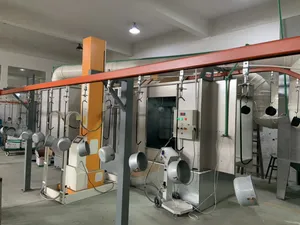 Electrostatic Automatic Powder Coating Line With Powder Curing Oven And Powder Spray Booth