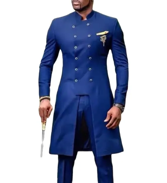 2023 Pakken Voor Mannen Bruidegom Smoking Indian Trouwkleding Casual Man Blazer Mannen Effen Pak Slanke Trouwpakken (Jas Broek) 10%