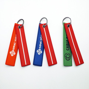 Llaveros de fabricante: Llaveros bordados de anime, llaveros textiles de aviación, llaveros de tela tipo Jet Tag, llaveros tejidos. Venta al por mayor a precio económico. - Product Image 1