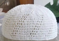 Casquette kufi en coupe de crâne pour hommes, chapeau tricoté à la main, taille libre, convient aux travaux kufis et de prière, chapeau arabe