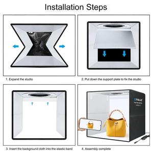 Prix de gros PULUZ 50cm PVC Pliable Portable <span class=keywords><strong>Ring</strong></span> <span class=keywords><strong>Light</strong></span> PD30W Charge Rapide Type-C Boîte de Prise de Vue Studio - Product Image 6