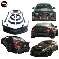 Nouveau kit carrosserie large LB à 99 % de compatibilité avec extensions d'ailes, diffuseur de pare-chocs et aileron de coffre pour Mercedes Classe C W204/C204/C63