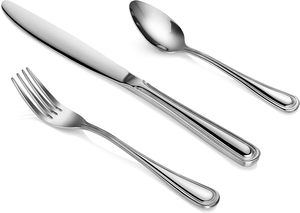 Ensemble de <span class=keywords><strong>couverts</strong></span> en acier inoxydable argenté de qualité supérieure 18/10 - <span class=keywords><strong>48</strong></span> pièces en gros pour hôtels et services de restauration - Product Image 2