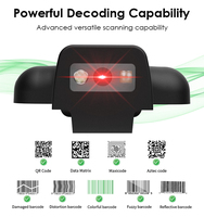 Escáner de Libros Portátil con Clip Trasero Inalámbrico 2D QR para Escáner de Códigos de Barras USB en Stock