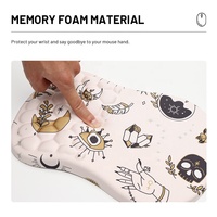 Tapis de souris de jeu avec repose-poignet en mousse à mémoire de forme, couleur et taille personnalisables, design ergonomique pour PC/bureau