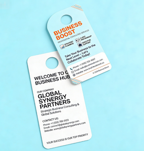 Tarjeta de felicitación personalizada de papel offset con orificio para colgar en la puerta, folletos personalizados para hoteles, tarjetas de visita, película para serigrafía - Product Image 6