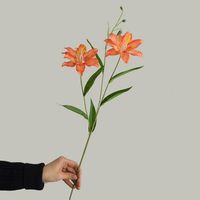 BF-LY03 Großhandel Realistische Doppelschichtige Rosa Lilienblütenköpfe für Hochzeit, Schule, Weihnachten, Heim und Veranstaltungen