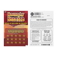 Fabricant de tickets de loterie à gratter personnalisés, cartes de jeu à gratter pour gagner, cartes à gratter de loterie