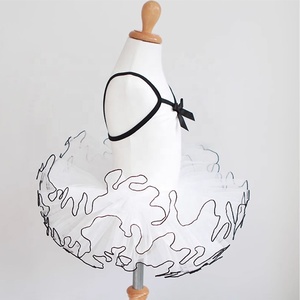 Ropa de una pieza de primera calidad, falda de gasa, tirantes de verano, ropa de práctica rosa para niñas, falda de ballet, ropa de baile para niños - Product Image 4