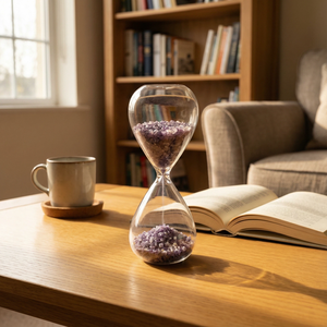 Sabliers en cristal naturel en gros, décoration de la maison, ornement de bureau, excellent cadeau pour un déménagement/anniversaire - Product Image 5