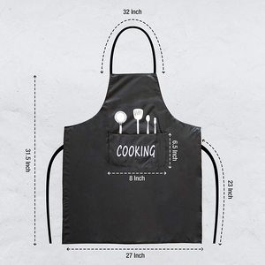 Tablier de cuisine de chef de cuisine étanche personnalisé avec logo standard à boucle réglable pour femmes et hommes - Product Image 3