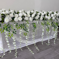 Décoration de toile de fond pour mariage et fête, arrangement floral artificiel suspendu, centre de table floral, chemin de table floral, décoration d'arche - Vente chaude
