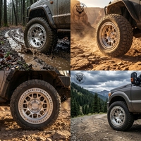 Nouvelles Jantes Tout-Terrain en Gros 15-19" 4x100/5x112/5x114.3 Flow Formed 5 Branches pour Patrol Y61/Y60/Ram 1500-3500