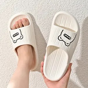 Home slippers for women cute bear household soft slides bathroom shower quick drying hotel guest sandals light weight men shoes