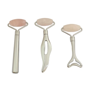 Rouleau de jade à double tête, cuillère à maquillage pour le <span class=keywords><strong>visage</strong></span>, spatule cosmétique en métal pour le soin de la peau et le <span class=keywords><strong>massage</strong></span> facial - Product Image 6