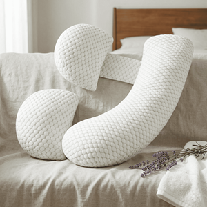 Oreiller de <span class=keywords><strong>grossesse</strong></span> pour soutien complet du corps, housse amovible lavable, <span class=keywords><strong>coussin</strong></span> de confort pour le <span class=keywords><strong>ventre</strong></span>, le dos, les hanches, les jambes et le sommeil latéral - Product Image 1