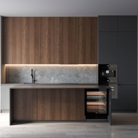 Panneau MDF mélaminé résistant à l'eau PA Wholesale, 18 mm, noir, pour armoire de cuisine étanche