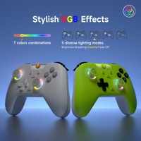 Joysticks multiplataforma de 4 vías de conexión, controlador de juego EasySMX X05 con elegantes efectos RGB, sensores avanzados de efecto Hall