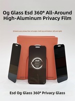 OG 360 °   Protections d'écran en verre pour la confidentialité OG GLASS ESD Protection intégrale pour iPhone Film trempé anti-traces de doigts