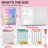 Carnet de budget en cuir PU personnalisable avec logo, pour gestion de la richesse et enveloppes de 100 jours