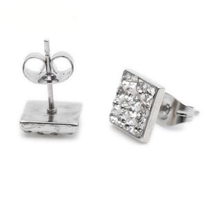 Pendientes de Zirconia Cuadrados de Moda al por Mayor, Chapados en Oro de 6-8mm, Pendientes de Cristal para Mujer - Product Image 3