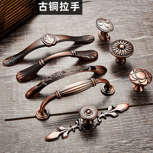 European Style Drawer Handles Zinc Alloy <b>Antique</b> Bronze Cabinet Door Hardware Bar Shape Durable - Product Image 3