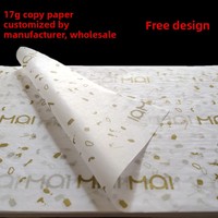 Papier d'emballage pour vêtements translucide sans acide 100% pâte vierge blanc, marque Ming Bai, emballage professionnel pour chemises, personnalisable