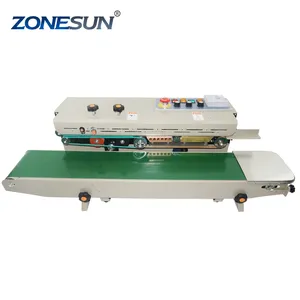 Zonesun FR-1000 Plastic Bag Soild Inkt Continue Band Sealer Sluitmachine Uitgebreid Voedsel Band Sealer