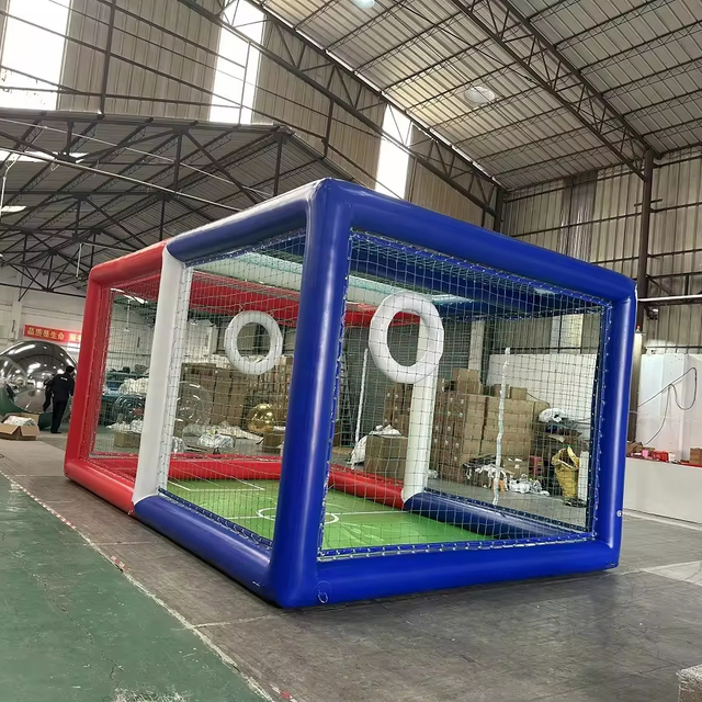 Outdoor PVC Airtight Inflatable Drone Soccer Game Frame Court Inflatable Drone Football Field for Sale