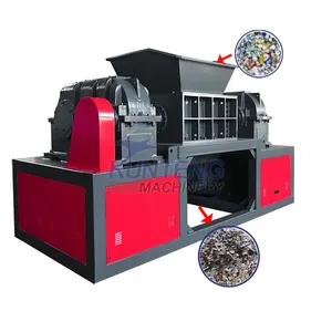 Leistungsstarker kommunale zerkleinerungsmaschine für festuffalle karton reifen kleidung textil schreddermaschine holz zerkleinerer kunststoff schreddermaschinen