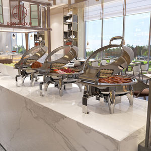 Calentador de Alimentos Comercial Ecológico de Acero Inoxidable con Tapa de Vidrio Enrollado para Hoteles, Restaurantes y Buffets - Product Image 2