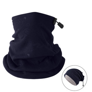 Multifunctional Neck Warmer Black Gray Navy Blue Thermal Outdoor Cycling Face Mask Unisex Adult Letter Print Drawstring Style - Product Image 5