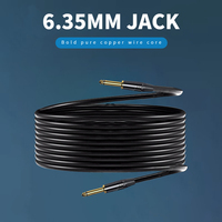 Kabel Audio Mono Jack 6.35 mm, Kabel TS 1/4 inci, Kabel Patch Gitar Tidak Seimbang, Kabel Instrumen 6.35mm