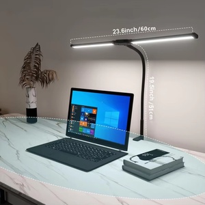 Modern Aluminum Gooseneck LED Desk <b>Lamp</b> Flexible Clip Touch Control AC Power Eco-Friendly Eye-Caring Dimmable Metal Simple <b>Study</b> - Product Image 6
