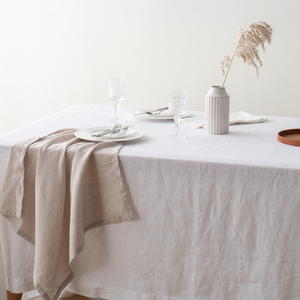 Variété de couleurs blanc <span class=keywords><strong>Beige</strong></span> sauge lilas gris naturel décor à la maison mariage exquis couverture de Table <span class=keywords><strong>nappe</strong></span> en <span class=keywords><strong>lin</strong></span> pré-lavé - Product Image 3