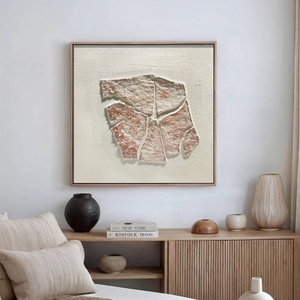 Pintura Acrílica Abstracta de Naturaleza Muerta sobre Lienzo, Arte Hecho a Mano con Textura 3D de Yeso, Decoración para Pasillo y Sala de Estar - Product Image 1