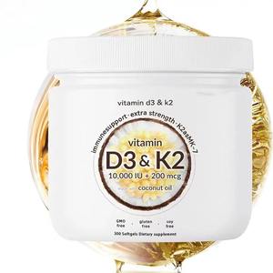 Vitamine D3 10000 UI avec K2 200 Mcg, 180 Soft-Gels | MK-7 K2 avec supplément de vitamine D3, soutien 2 en 1 immunitaire, santé - Product Image 4