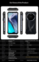 Teléfono Resistente a Impactos de 6.74 Pulgadas, 8+256GB, 10000mAh, W60, MT6835 Octa Core 2.0GHz, Android 14, IP68, NFC, BT5.0, Teléfono Móvil Industrial