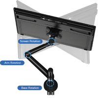 Ressort à gaz Support seul Moniteur Support D'ordinateur de Moniteur Réglable Bras Oscillant Noir