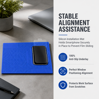 Tapis d'installation antidérapant texturé pour films de protection de téléphone avec découpe de positionnement pour une application stable de protection d'écran – Vente en gros OEM