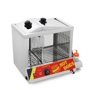 Aquecedor para cachorro quente, aço inoxidável, quente, vapor com coque, aquecedor