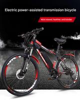 Vélo électrique de montagne écologique, pneu gras de 26 pouces, moteur de moyeu arrière sans balais, 250W, 27 vitesses, batterie au lithium 36V 10Ah, autonomie de 60 km