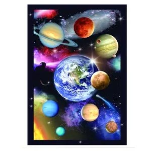 Лидер продаж, высокое качество, изображение планет Солнечной системы, линзовидное домашнее животное, 0,9 мм, 3D лентикулярное изображение, плакат с 3D-печатью