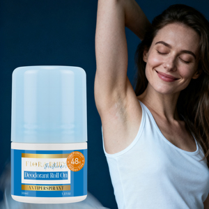 FLORA RUBY Refreshing Antiperspirant Deodorant Roll On 48H Long-Lasting Sweat Reduction & Odor Protection Paraben-Free for Wome - Product Image 1