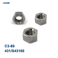 Vis hexagonale C3-80 431/S43100 en acier inoxydable martensitique, filetage à droite, application pétrolière