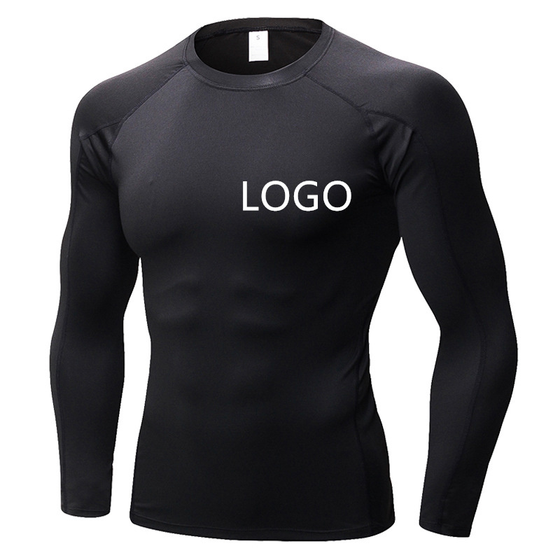 Sublimation gedruckt Spandex Bjj Schnellt rockn endes Herren-Kompression shemd Top Langarm Sport Basel ayer Running Dry Rash Guard