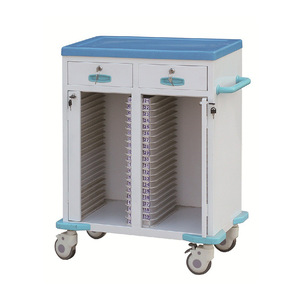 Carrito de almacenamiento de plástico para historias clínicas con cajones y ruedas para uso en oficina - Product Image 3