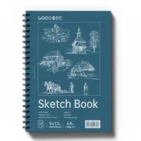 Cuaderno de bocetos para transfronterizos 9X12In 100 hojas espiral lápiz cubierta de papel promoción uso libro de dibujo en blanco bocetos artísticos